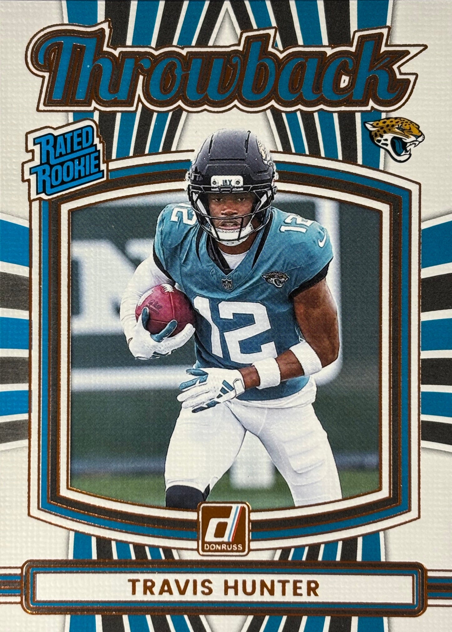 Travis Hunter Throwback Rated Rookie Jaguars Sports Card