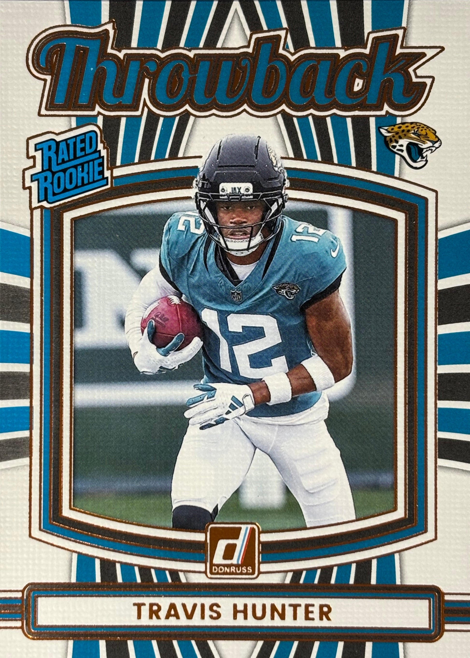 Travis Hunter Throwback Rated Rookie Jaguars Sports Card