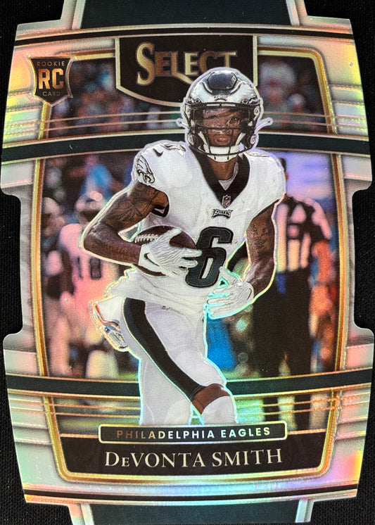 Devonta Smith Select Silver Die-Cut Rookie Eagles
