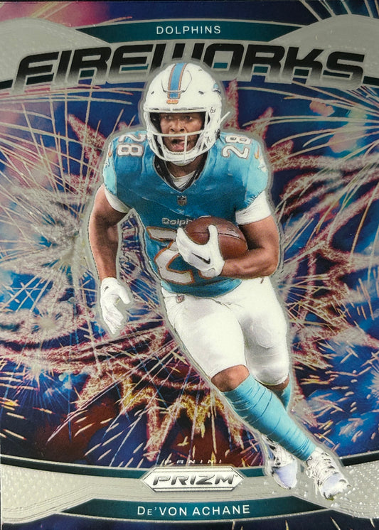 De’von Achane Prizm Fireworks Dolphins