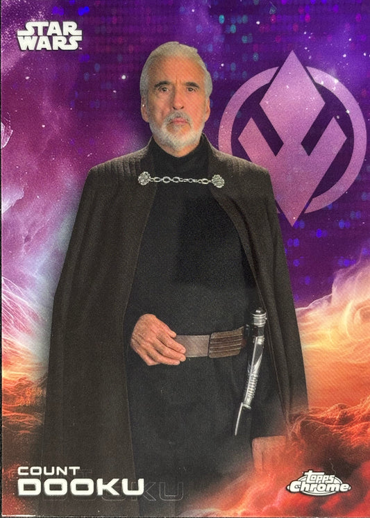 Count Dooku Purple Pulsar Topps Chrome Star Wars