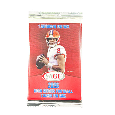 2026 Sage High Series Football Hobby Pack