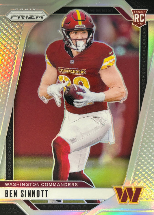 Ben Sinnott Prizm Silver Rookie Comanders