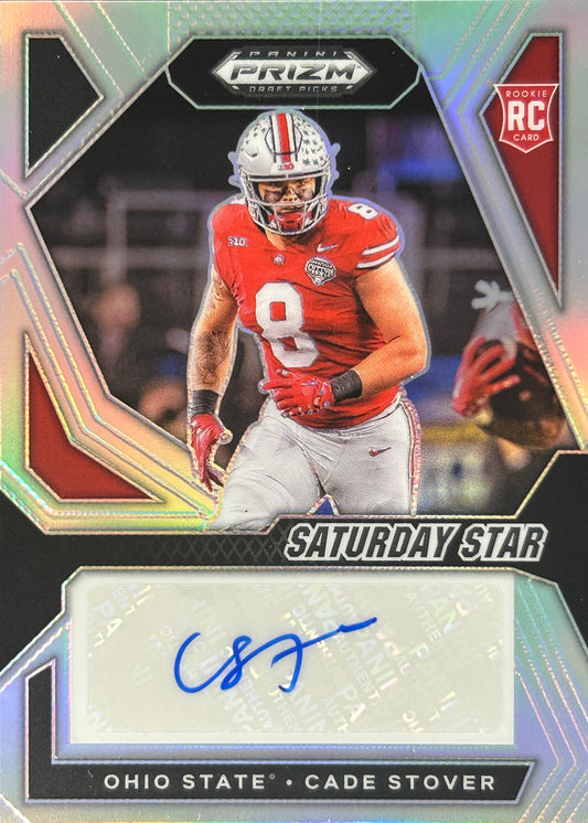 Cade Stover Prizm Draft Silver Auto Rookie Texans