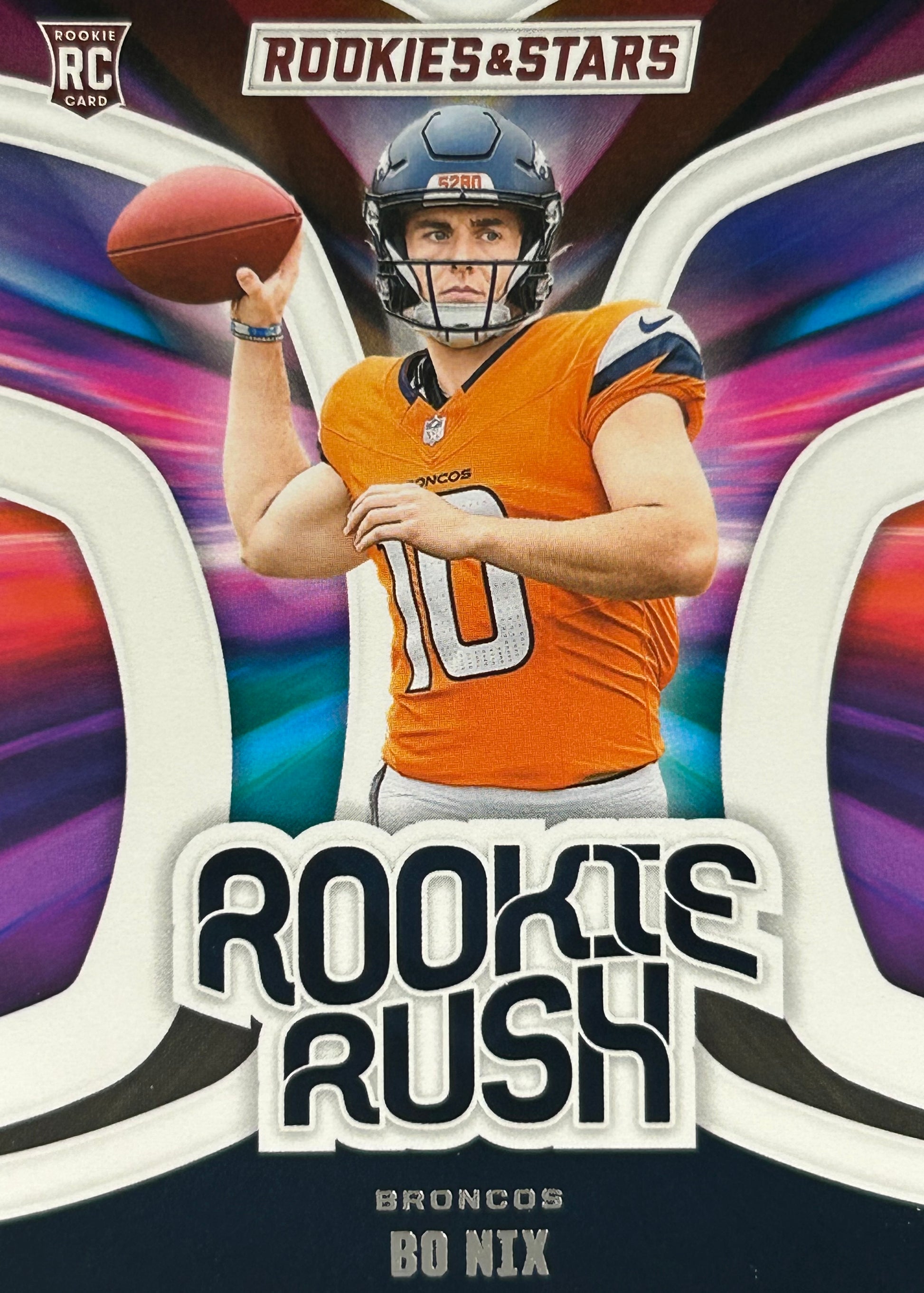 Bo Nix Rookie Rush Broncos Sports Card