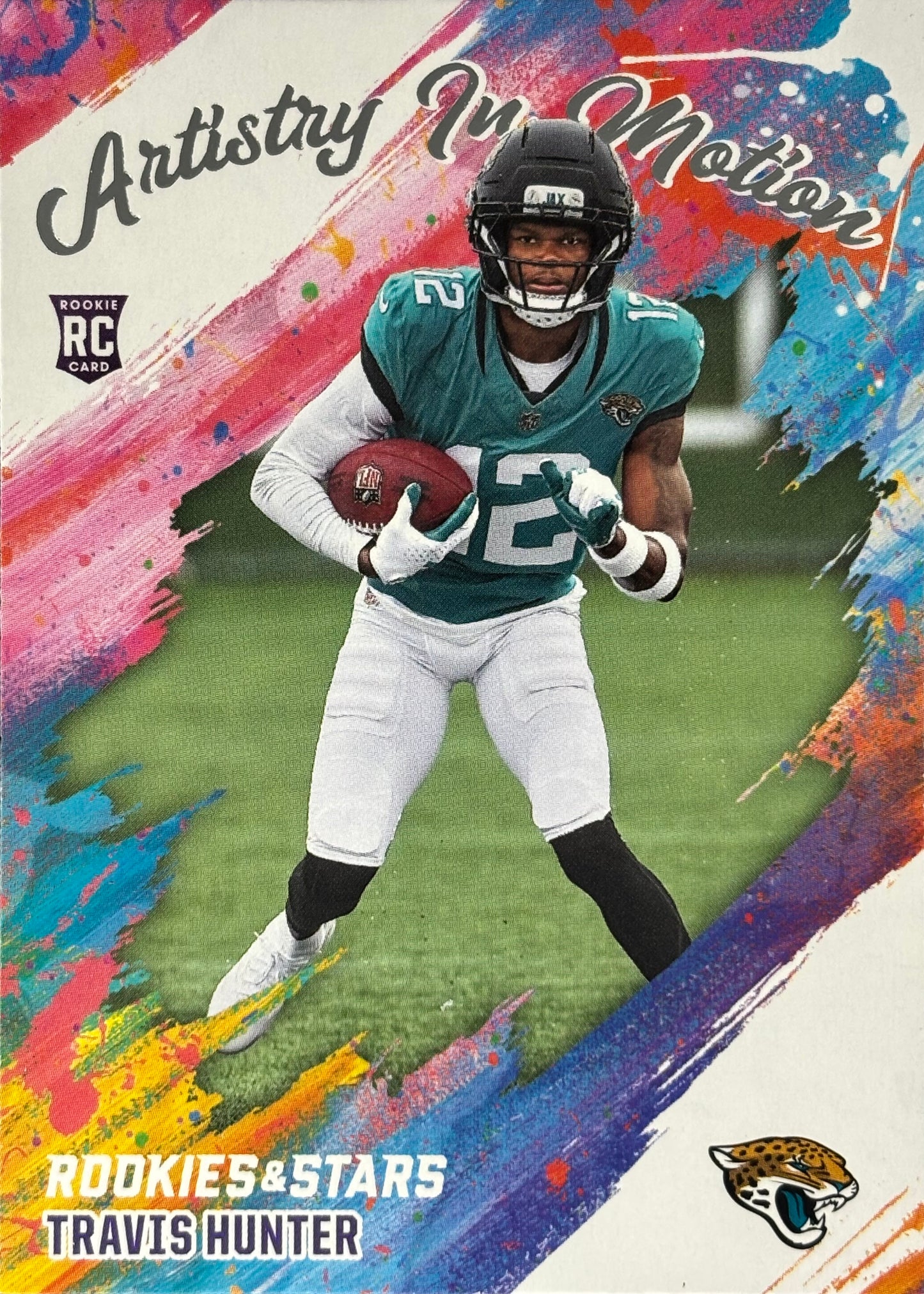 Travis Hunter Artistry in Motion Rookie Jaguars Sports Card
