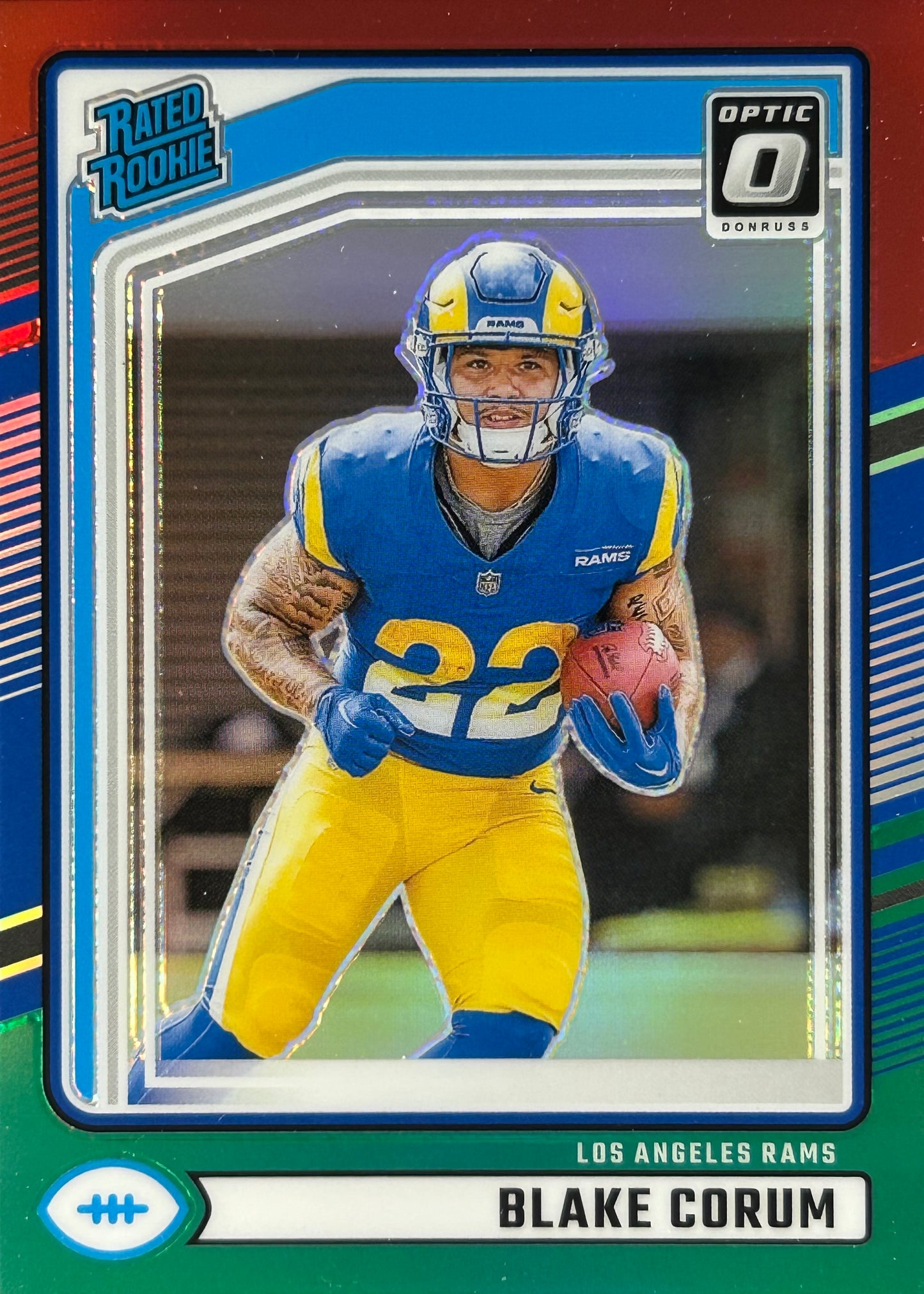 Blake Corum Optic Green Red Rookie Rams