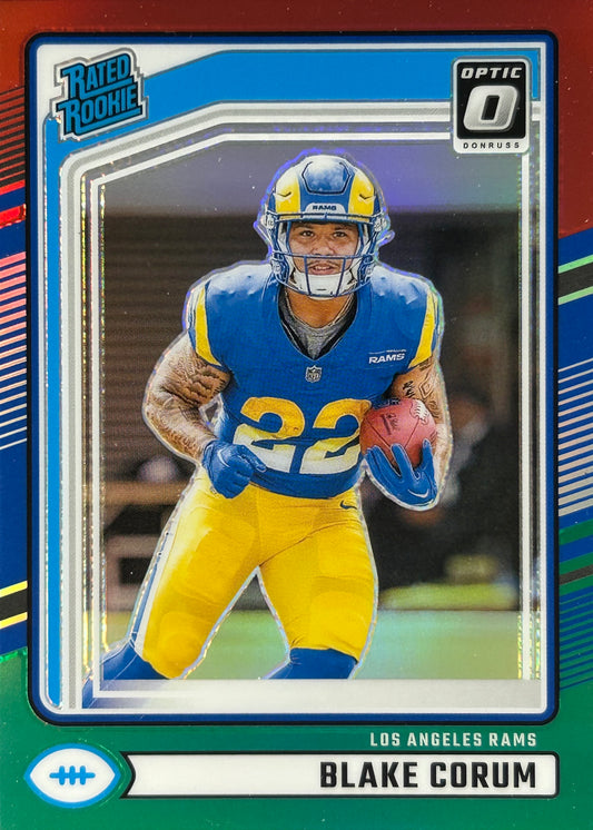 Blake Corum Optic Green Red Rookie Rams