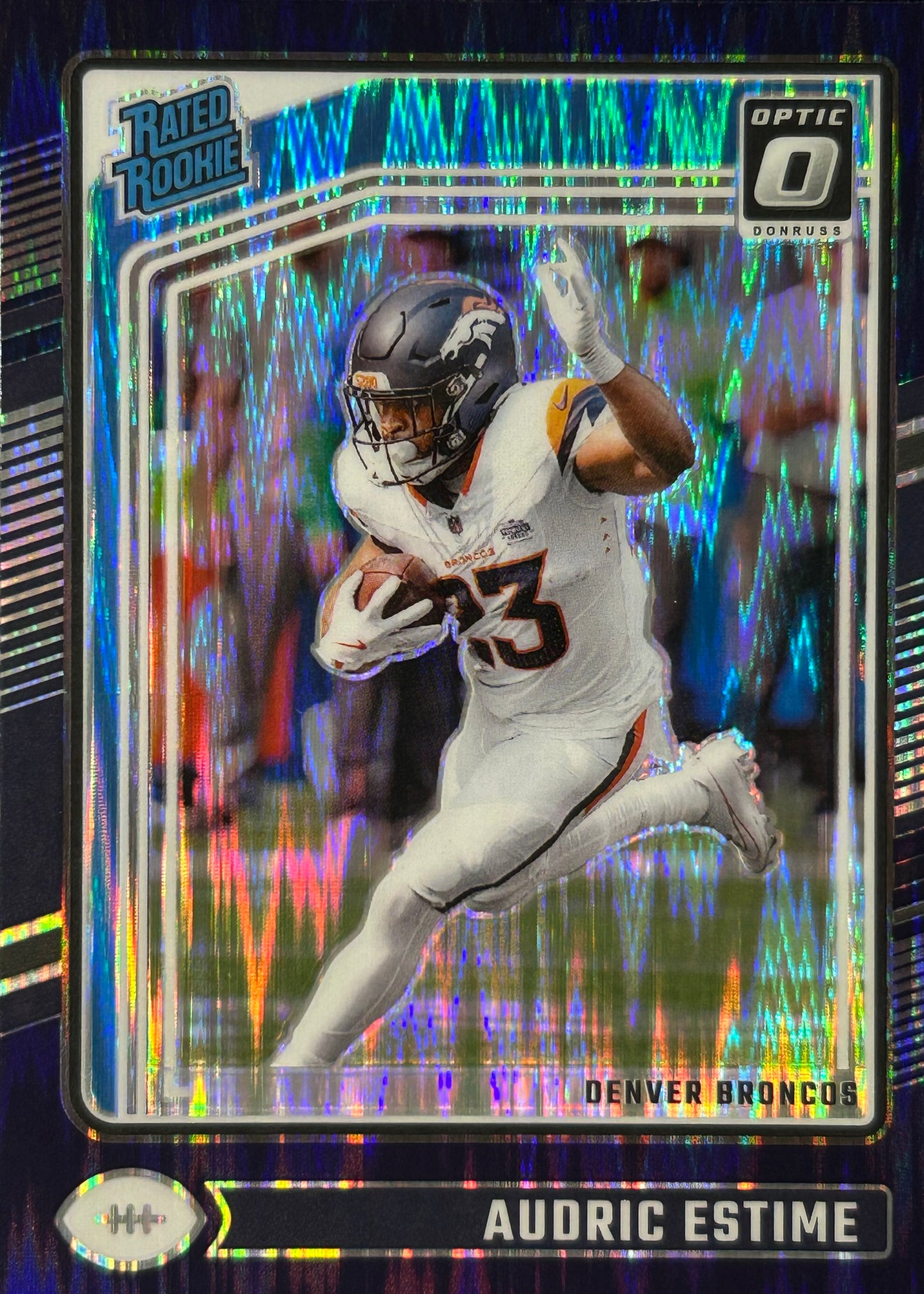 Audric Estime Optic Purple Shock Rookie