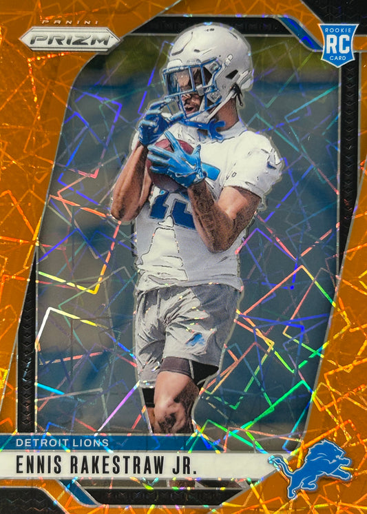Ennis Rakestraw Jr. Prizm Orange Lazer Rookie Lions