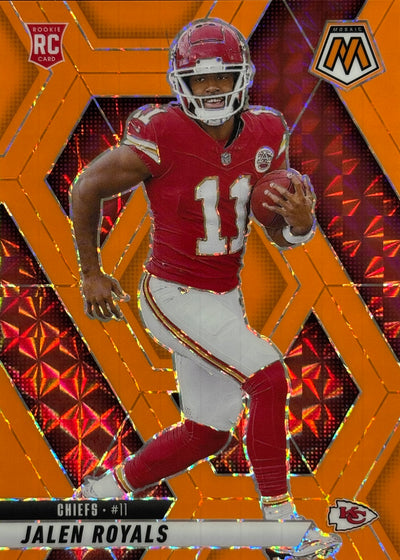 Jalen Royals Mosaic Orange Fluorescent /25 Rookie Chiefs