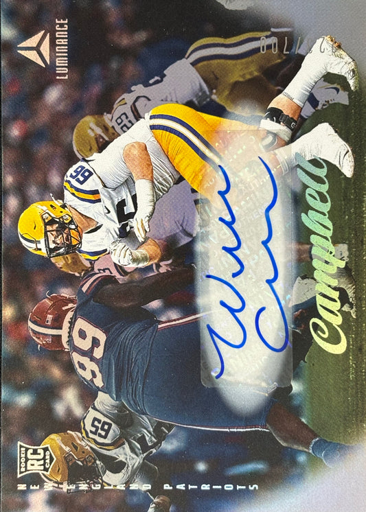 Will Campbell Luminance /700 Auto Rookie Patriots