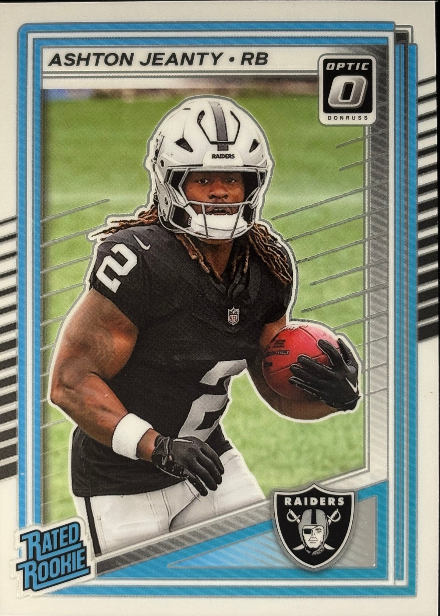 Ashton Jeanty Optic Rated Rookie Raiders Sports Card