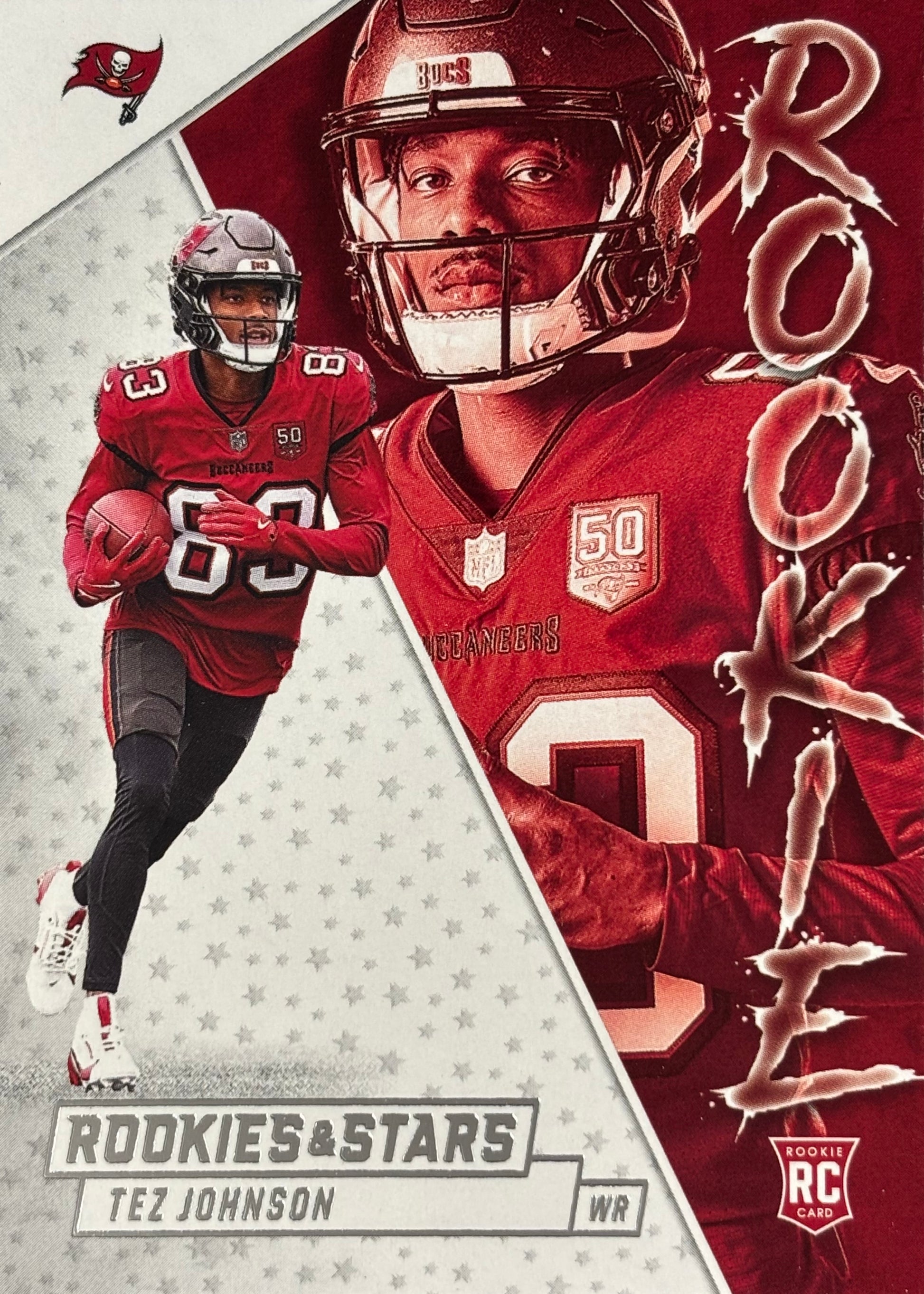 Tez Johnson Exclusive Rookies & Stars Buccaneers Sports Card