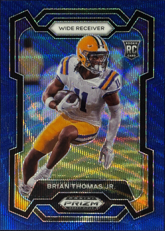 Brian Thomas Jr. Prizm Draft Blue Wave /249 Rookie Jaguars