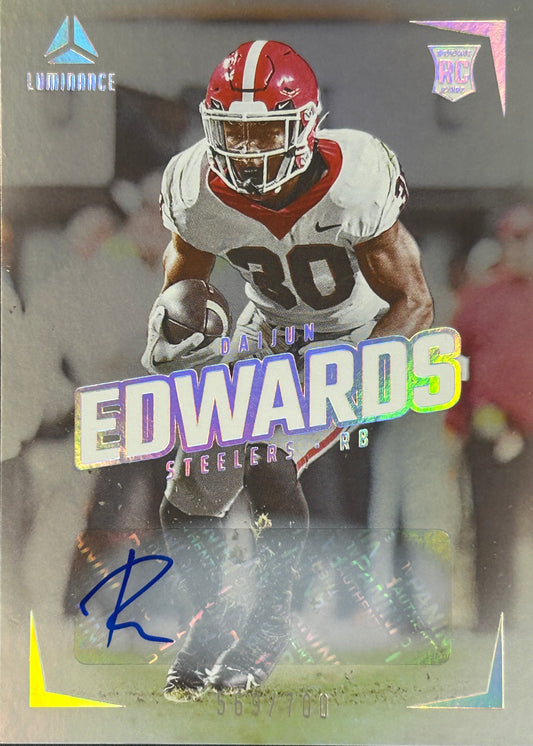 Daijun Edwards Luminance Auto /700 Rookie Steelers