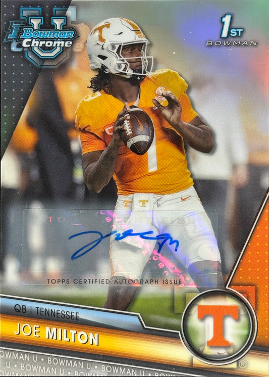 Joe Milton Bowman U Chrome Auto /499 Cowboys