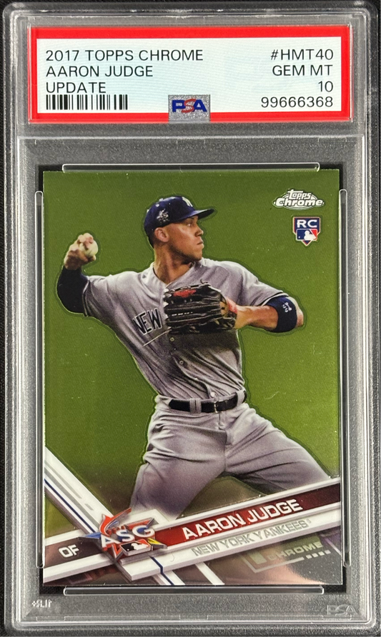 Aaron Judge 2017 Topps Chrome Update PSA 10 Rookie RC #HMT40 New York Yankees