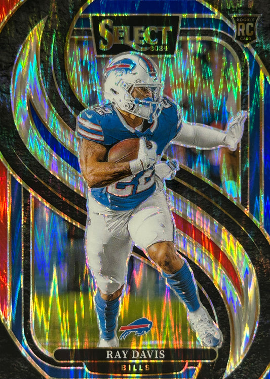 Ray Davis Select Red Blue Shock Rookie Bills