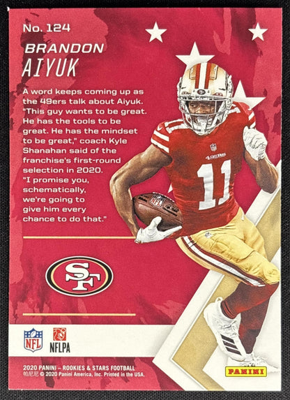 Brandon Aiyuk 2020 Panini Rookies & Stars 49ers back