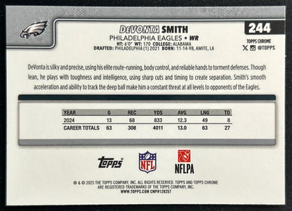 DeVonta Smith 2025 Topps Chrome Eagles Sports Trading Cards