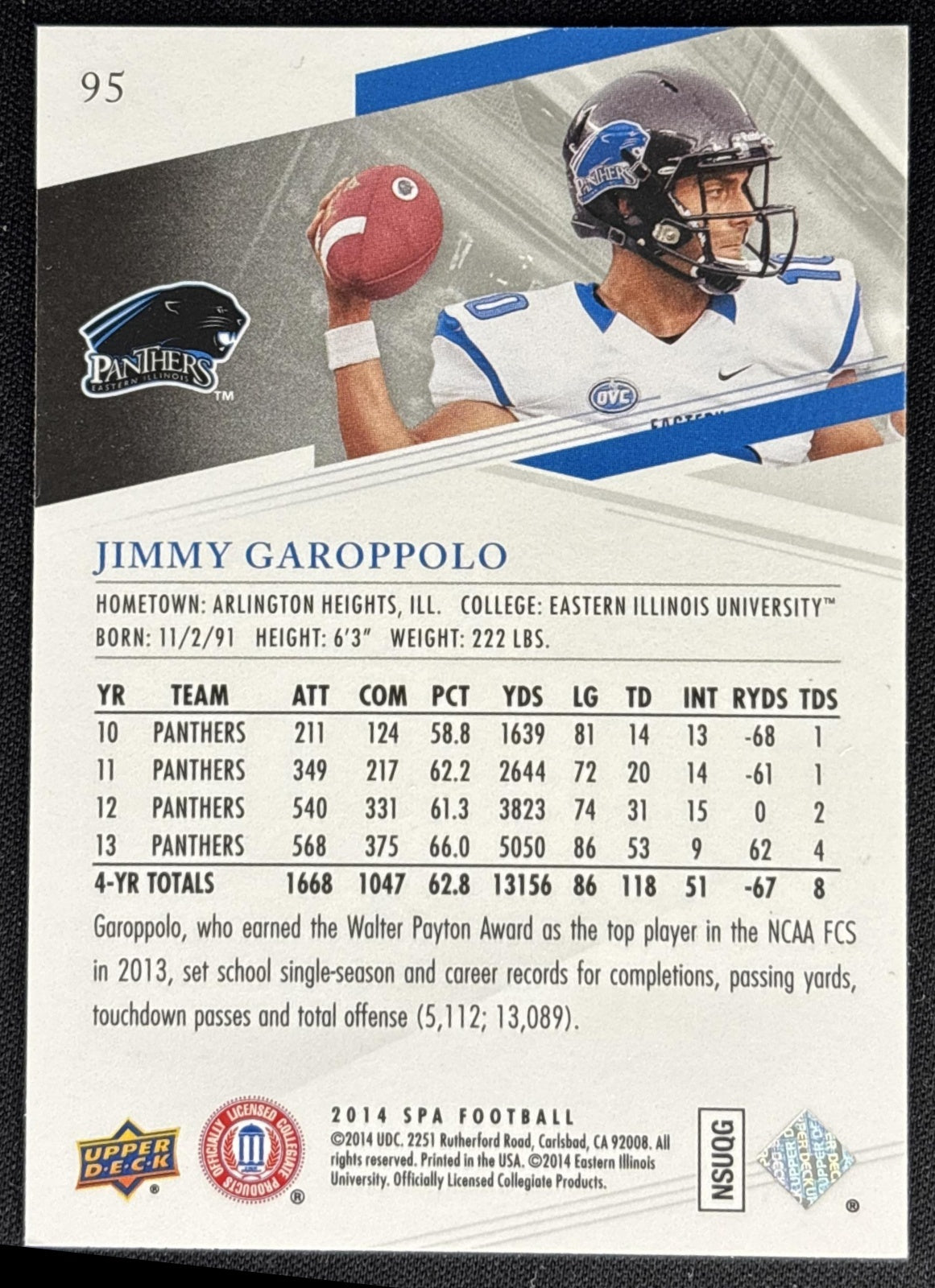 Jimmy Garoppolo 2014 SP Authentic Sports Trading Card