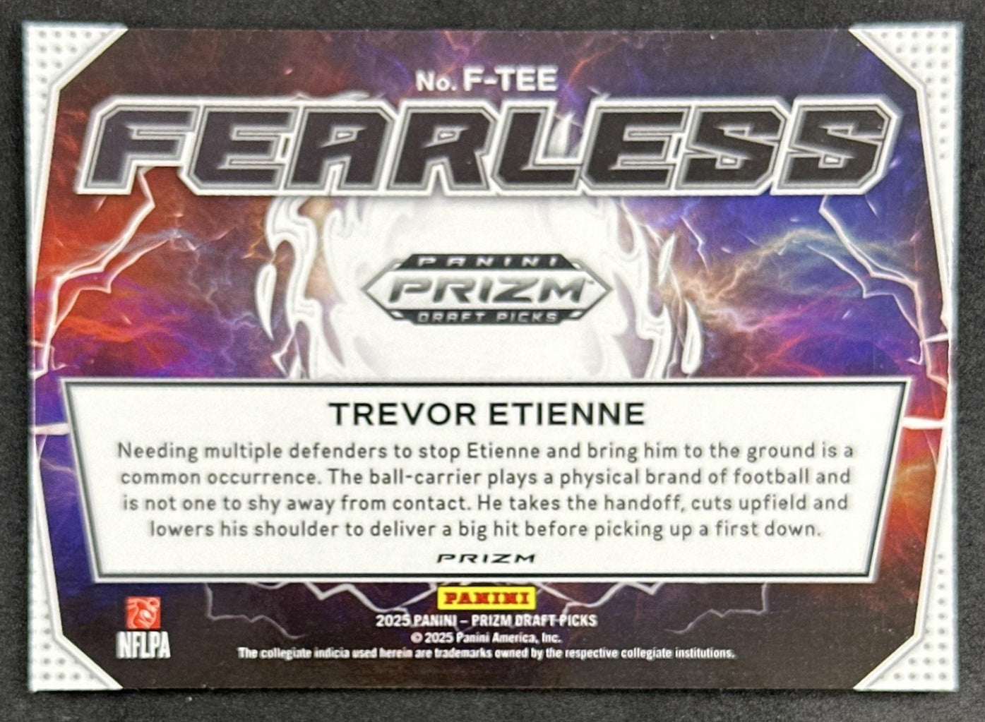 Trevor Etienne 2025 Panini Prizm Draft Picks Fearless Green Bulldogs Panthers