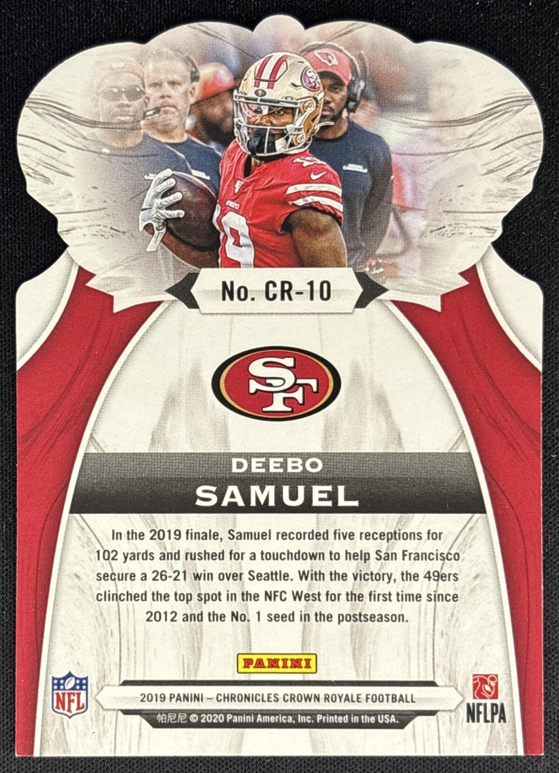 Deebo Samuel 2019 Panini Chronicles Crown Royale 49ers back