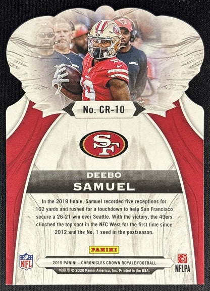 Deebo Samuel 2019 Panini Chronicles Crown Royale 49ers back
