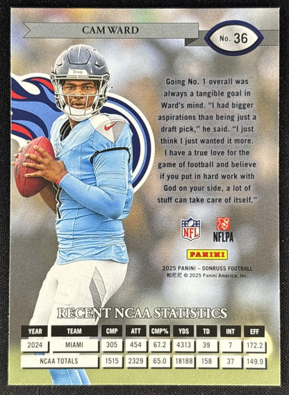 Cam Ward 2025 Panini Donruss Retro 1995 Titans