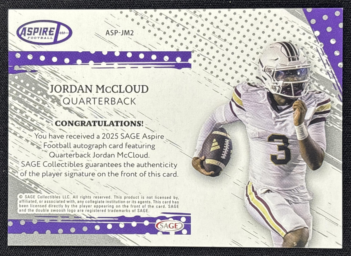 Jordan McCloud 2025 SAGE Aspire Auto Red