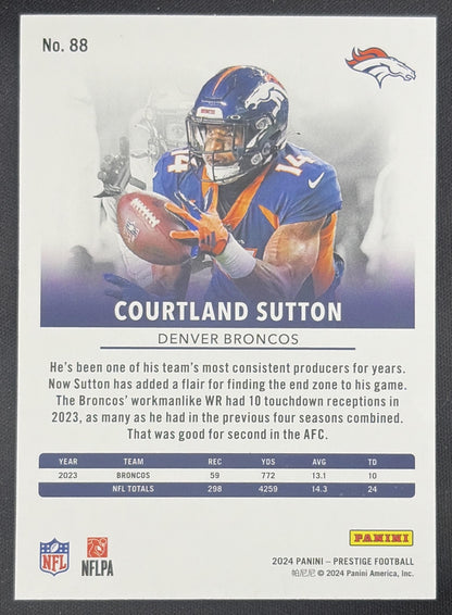 Courtland Sutton 2024 Panini Prestige Red Xtra Points /999 Broncos Sports Trading Card