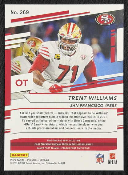 Trent Williams 2022 Panini Prestige Xtra Points Red /449 49ers