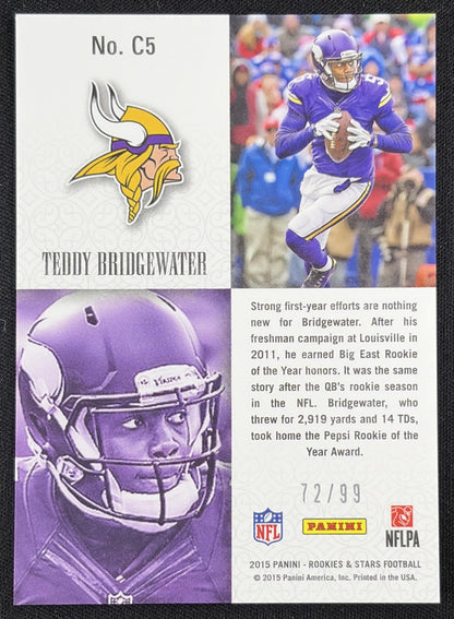 Teddy Bridgewater 2015 Panini Rookies & Stars Crusade Red /99 Vikings