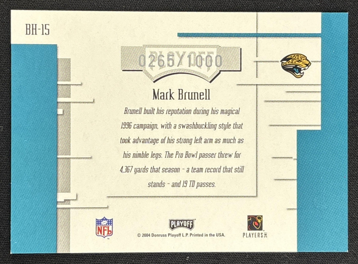 Mark Brunell 2004 Playoff Absolute Memorabilia Boss Hoggs /1000 Jaguars