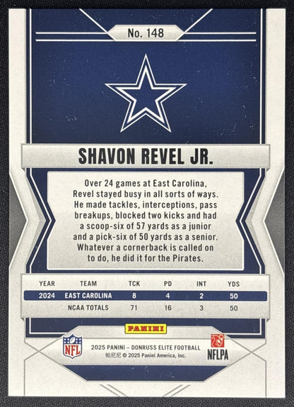 Shavon Revel Jr. 2025 Panini Donruss Elite Rookies Status Explosion /999 Cowboys back
