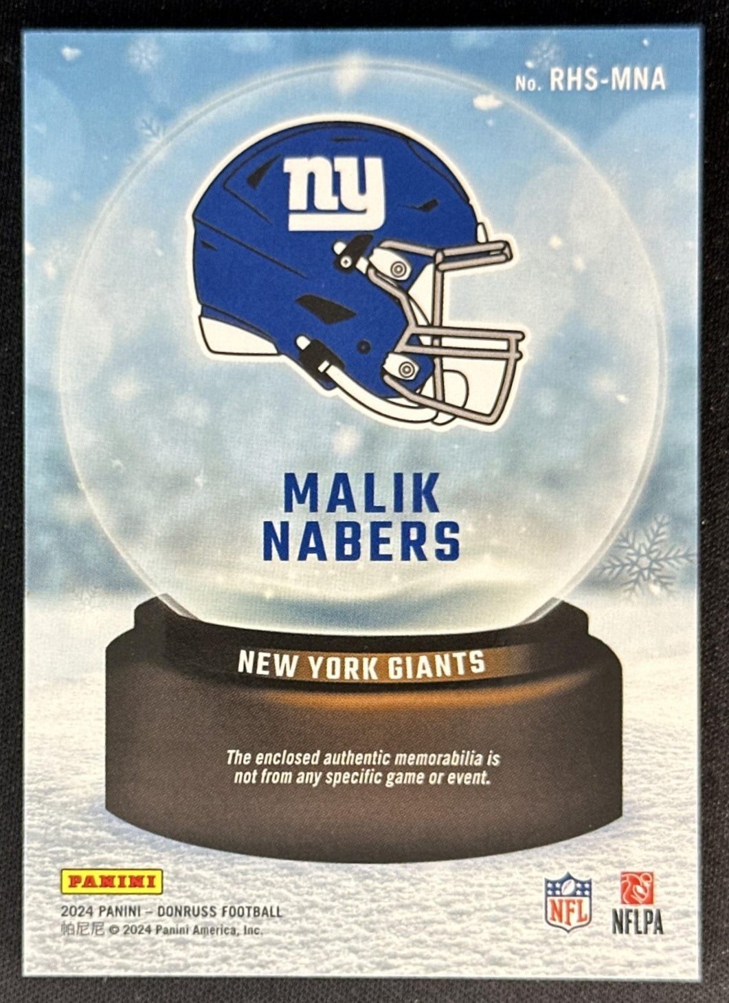 Malik Nabers 2024 Panini Donruss Rookie Holiday Sweater Giants Sports Trading Cards