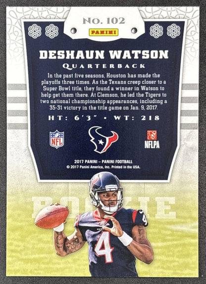 Deshaun Watson 2017 Panini Chainmail Armor Rookie Browns Texans