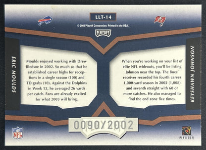 Eric Moulds Keyshawn Johnson 2003 Prestige League Leader Tandems /2002 Buccaneers Bills back