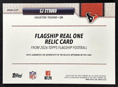 CJ Stroud 2026 Topps Real One Relic Texans