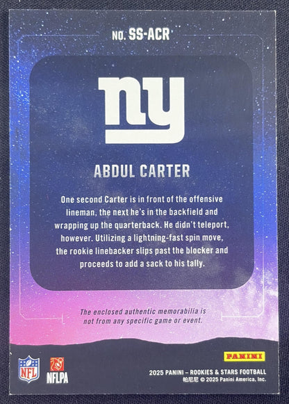 Abdul Carter 2025 Panini Rookies & Stars Star Search Giants