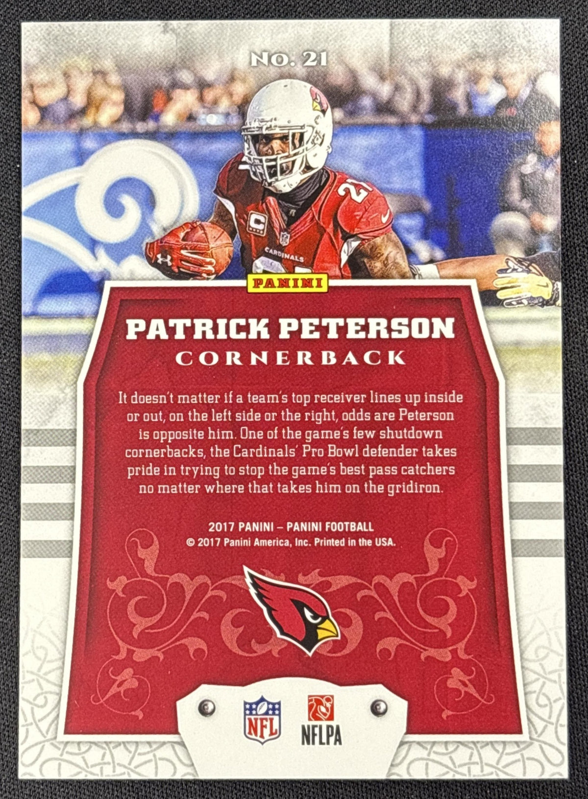Patrick Peterson 2017 Panini Blue /99 Cardinals