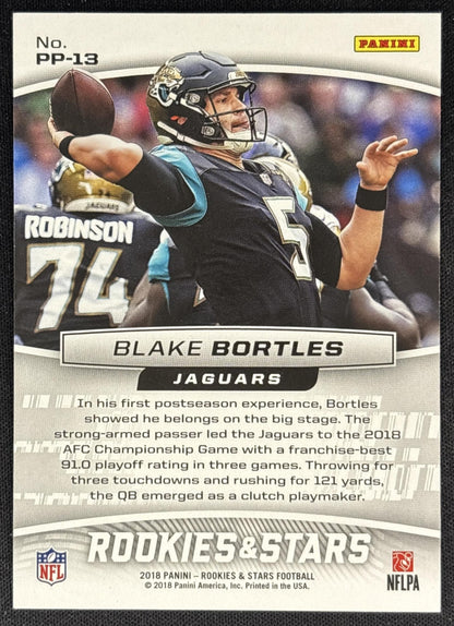 Blake Bortles 2018 Rookies & Stars Precision Passers True Blue /49 Jaguars back