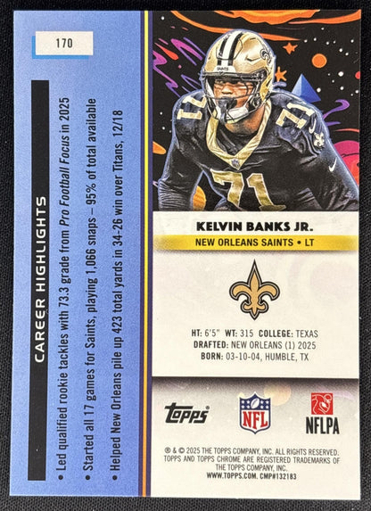 Kelvin Banks Jr. 2025 Topps Cosmic Chrome Saints