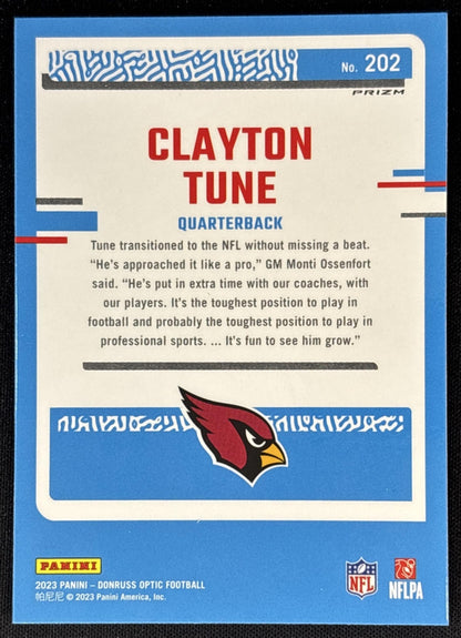 Clayton Tune 2023 Panini Donruss Optic Blue Hyper Prizm Cardinals