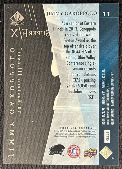 Jimmy Garoppolo 2014 SP Authentic Super F/X Auto