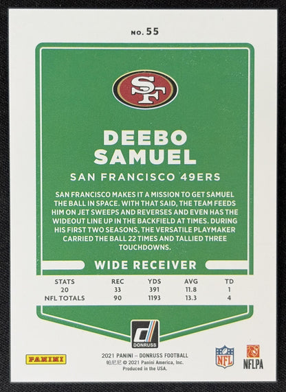Deebo Samuel 2021 Panini Donruss Press Proof Premium 49ers - San Francisco 49ers