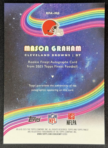Mason Graham 2025 Topps Finest Rookie Auto Browns Football
