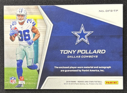 Tony Pollard 2019 Panini Rookies & Stars Dress for Success /99 Cowboys Sports Trading Card