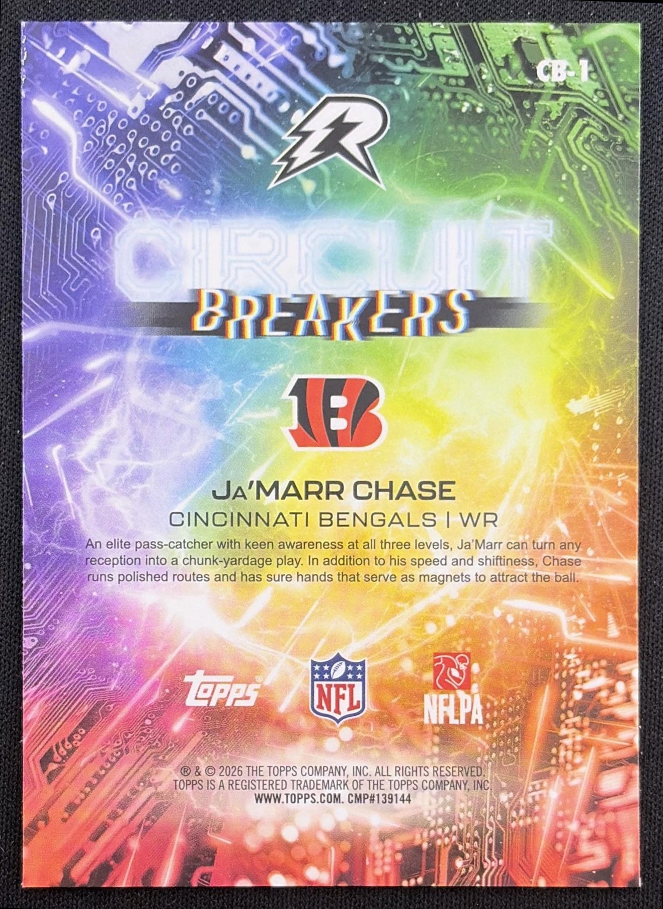Ja'Marr Chase 2025 Topps Resurgence Circuit Breakers Green Surge Refractor /175 Bengals Cincinnati Bengals back